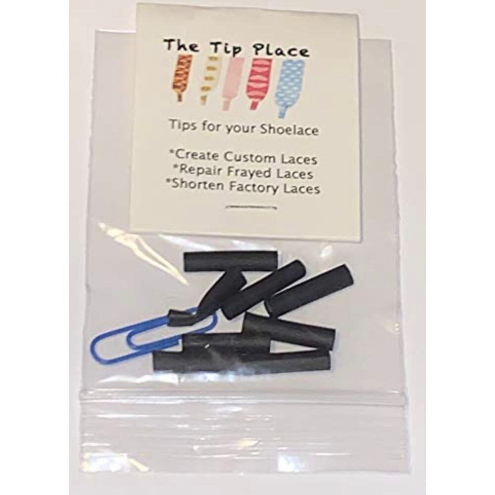 The tip of shoelace an aglet Replacement Black